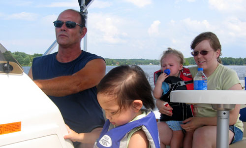 Captain Danny is in command of this boat, with his copilot Baby 1